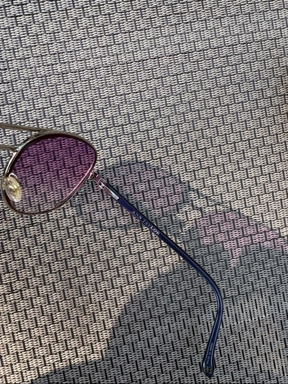 Ann Taylor Aviator Sunglasses with Purple Lenses